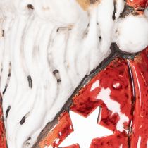 Product Santa Claus decorative figure as a tealight holder with stars, table decoration, 15cm