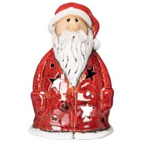 Product Santa Claus decorative figure as a tealight holder with stars, table decoration, 15cm