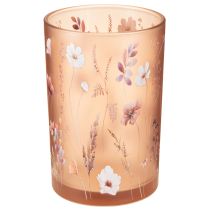Product Glass tealight holder with floral motif for cozy moments in the home, 18cm