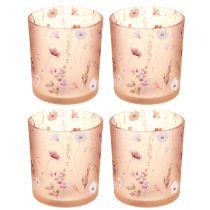 Product Elegant candle holder with a delicate floral design for harmonious room decor, 8cm, 4 pieces