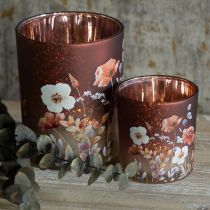 Product Elegant candle holder with floral motifs for atmospheric room design, 8cm, 4 pieces.