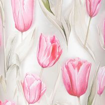 Product Elegant tulip-motif lantern for atmospheric spring decoration, 12.5cm, 2 pieces.