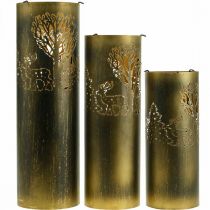 Product Vintage candle holder metal deer 30/38.5/45cm set of 3