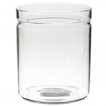 Flower vase, glass cylinder, glass vase round Ø10cm H12cm