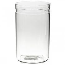 Product Flower vase, glass cylinder, glass vase round Ø10cm H16.5cm