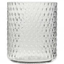 Product Glass lantern, flower vase, glass vase round Ø11.5cm H13.5cm