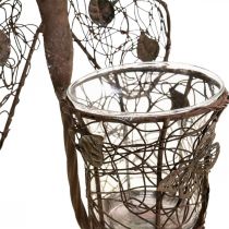 Product Lantern metal wall decoration butterfly rust decoration 36.5cm