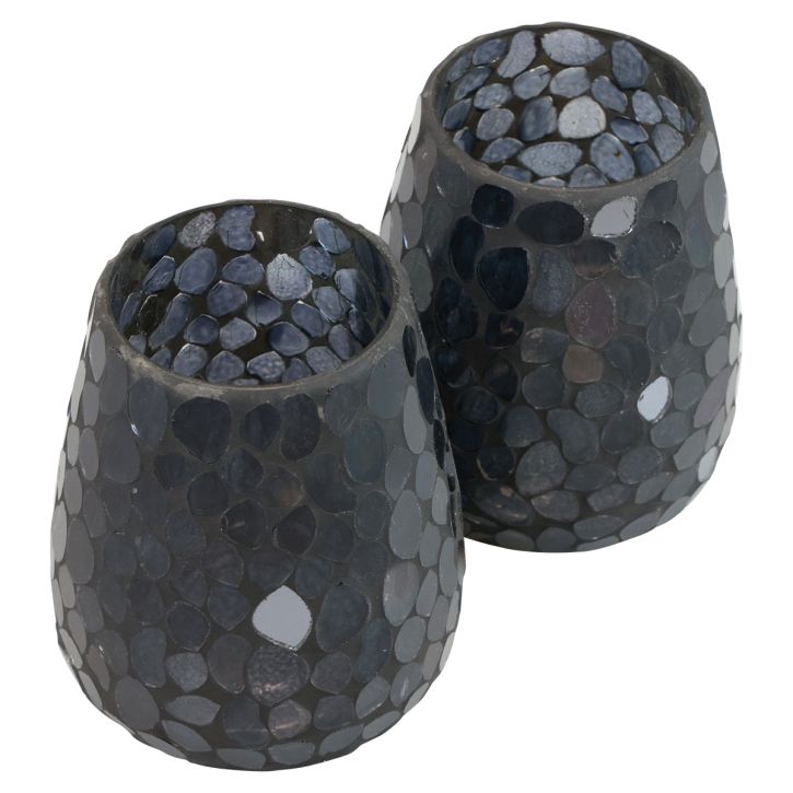 Product Lantern Christmas candle holder black Ø11cm 2pcs