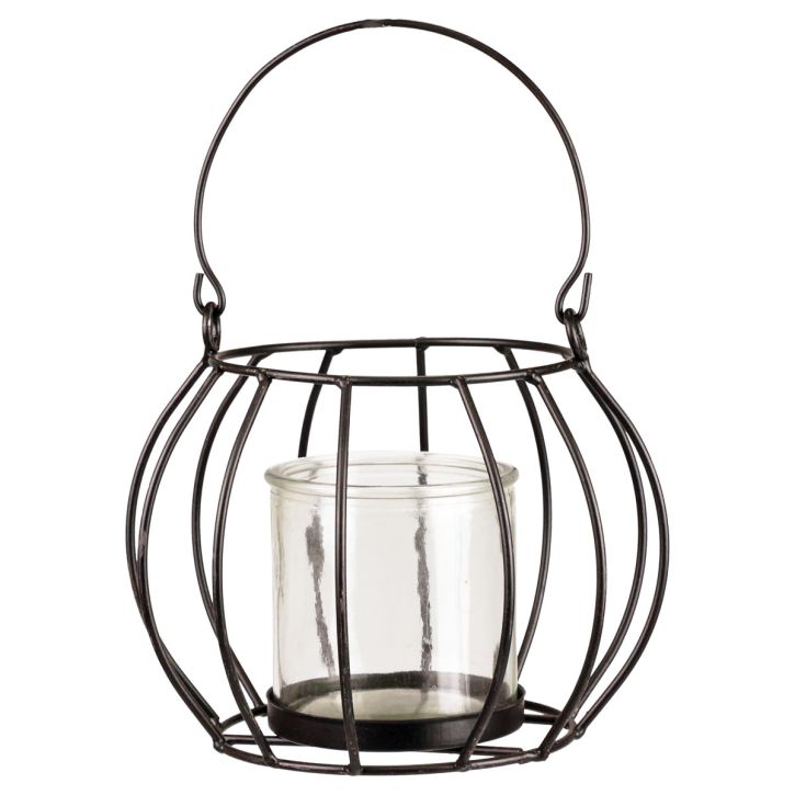 Garden lantern metal black lantern for hanging Ø16.5cm