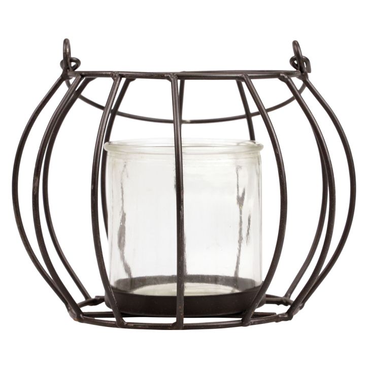 Garden lantern metal black lantern for hanging Ø16.5cm