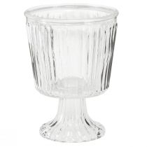 Product Lantern glass trophy fluted glass decoration Ø11.5cm H15cm