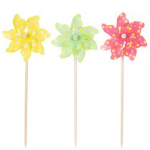 Product Garden windmill decoration for placement in flower beds, 47cm, 3 pieces
