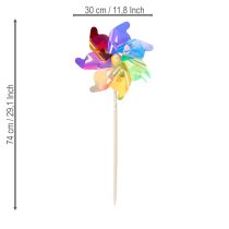 Product Windmill balcony, colorful eye-catcher, summer garden decoration, 75cm