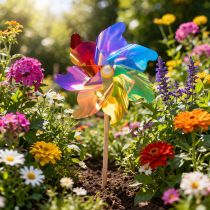 Product Windmill balcony, colorful eye-catcher, summer garden decoration, 75cm