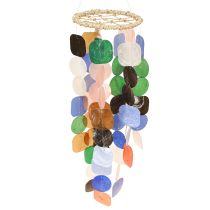 Product Wind chime Capiz shells Maritime decoration hanger Ø14.5cm 55cm