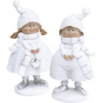 Product Winter children figures Christmas winter decoration H17cm set of 2