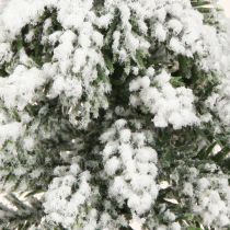 Product Winter decoration Christmas tree in green white Ø7cm H14cm 4pcs
