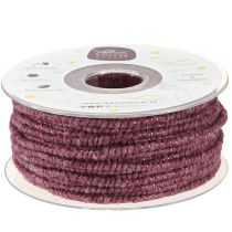 Product Wool thread with wire felt cord mica purple Ø5mm 33m