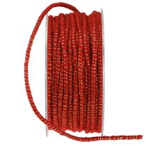 Product Wool thread with wire felt cord glitter red Ø5mm 33m