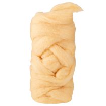 Product Wool ribbon, cream orange, 10m wool for wreaths &amp; arrangements