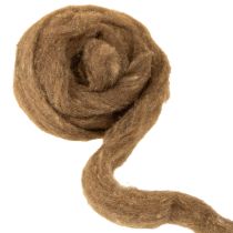 Product Wool cord, decorative wool, brown, 2m. Wool cord, felting wool for crafts &amp; floristry.