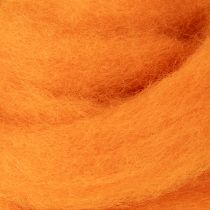 Product Wool cord, felted wool, orange, 2m, for crafting, binding and decorating