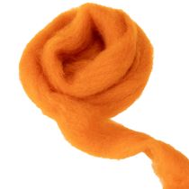 Product Wool cord, felted wool, orange, 2m, for crafting, binding and decorating