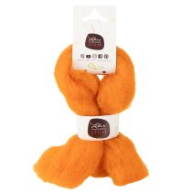 Product Wool cord, felted wool, orange, 2m, for crafting, binding and decorating