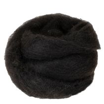 Product Decorative wool felting wool for creative crafts and floristry projects 2m Black