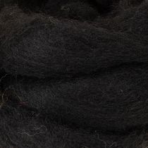 Product Decorative wool, wool cord, felted wool for creative crafts and floristry, 2m, black
