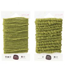 Product Wool Cord Green Fleece Wick Thread Moss Green L7m Set of 2