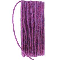 Product Wool cord purple 3mm 100m