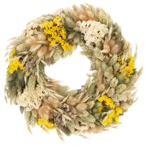 Product Dried flower wreath, natural decoration for table, living room and hallway, 25cm