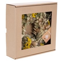 Product Dried flower wreath, natural decoration for table, living room and hallway, 25cm