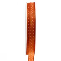 Product Gift ribbon dotted decorative ribbon orange 10mm 25m
