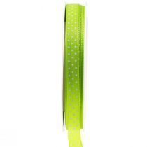 Product Gift ribbon dotted decorative ribbon May green 10mm 25m