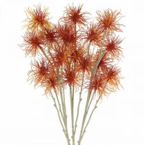 Product Xanthium artificial flower autumn decoration orange 6 blossoms 80cm 3pcs