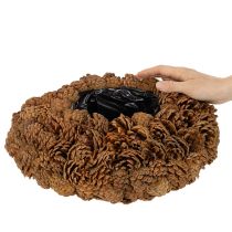Product Round Pinecone Planter, 38cm Diameter, Natural Brown