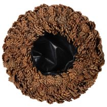 Product Round Pinecone Planter, 38cm Diameter, Natural Brown