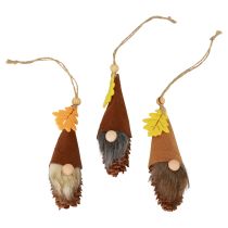 Product Cone gnome pendant gnome decoration autumn gnome H10cm 6 pcs