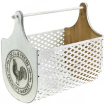 Product Magazine Rack Wood Metal Vintage Rooster 36×23×40cm