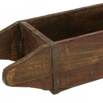 Product Vintage wooden box planter brick shape wood 42×14.5cm