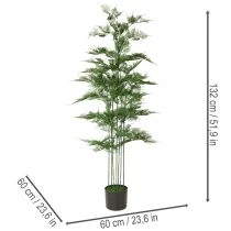 Product Artificial Bamboo Tree Green 132 cm with Black Pot for Indoor Decoration