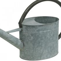 Product Metal Watering Can Garden Decor Vintage Silver Gray L53cm H29cm