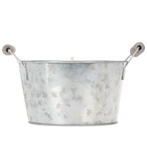 Product Citronella Outdoor Candle in Bucket: Atmospheric Lighting and Insect Repellent, 15cm