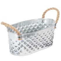 Product Zinc bowl oval 23cm x 12cm H10.5cm