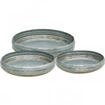 Zinc bowl metal bowl antique rust Ø40/46/52cm set of 3