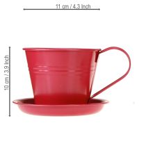 Product Planting cup with saucer for creative gardens, 11cm, 6 pieces