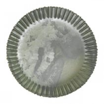 Decorative plate zinc plate metal plate anthracite gold Ø17cm