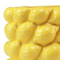 Product Lemon vase ceramic planter lemon yellow Ø17cm H15cm